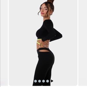 Lion Cut-Out Flared Pants